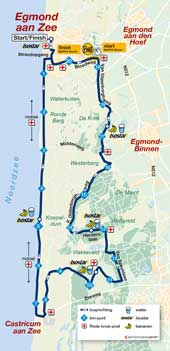 Egmond Halbmarathon Strecke