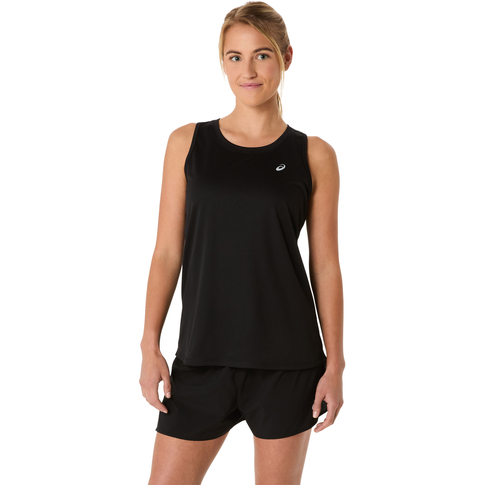 Asics Damen Schwarz Lauftop "Asics Core Tank", Gr. L, (Performance ), Obermaterial: 100% Polyester, Rundhals, Tops, Schnelltrocknend, Refle... - Bild 3